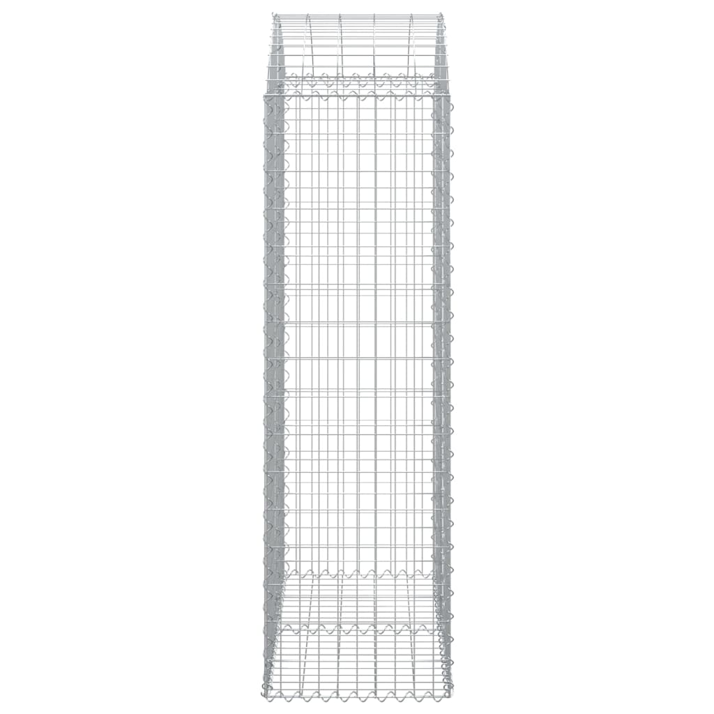buet gabionkurv 100x50x160/180 cm galvaniseret jern