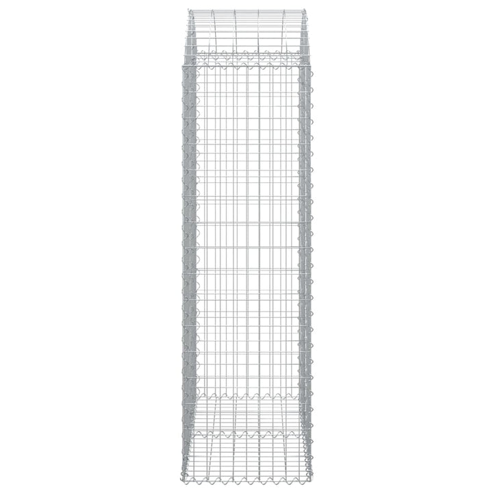 buet gabionkurv 100x50x160/180 cm galvaniseret jern