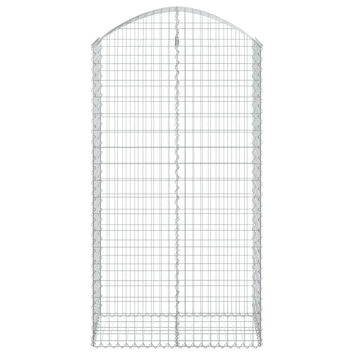 buet gabionkurv 100x50x180/200 cm galvaniseret jern