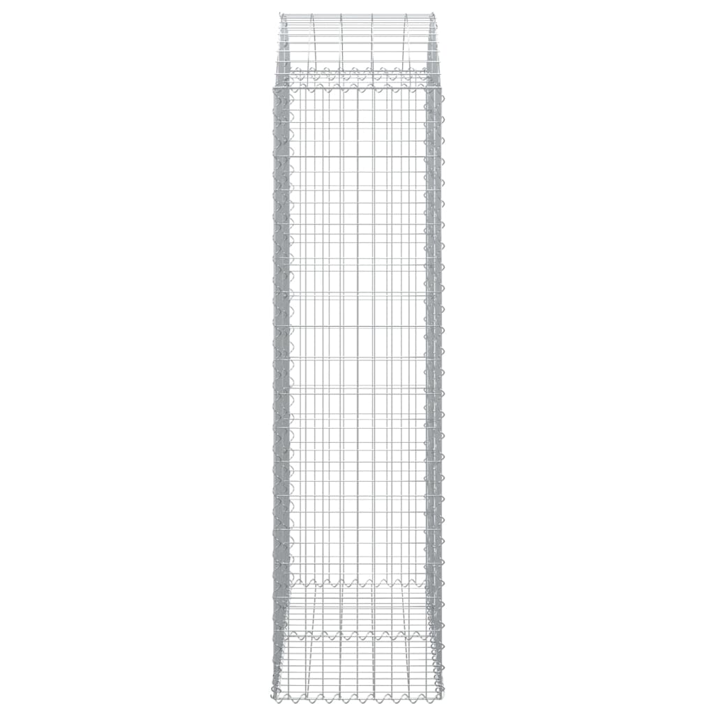 buet gabionkurv 100x50x180/200 cm galvaniseret jern