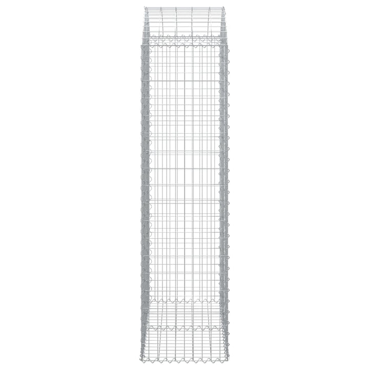 buet gabionkurv 100x50x180/200 cm galvaniseret jern