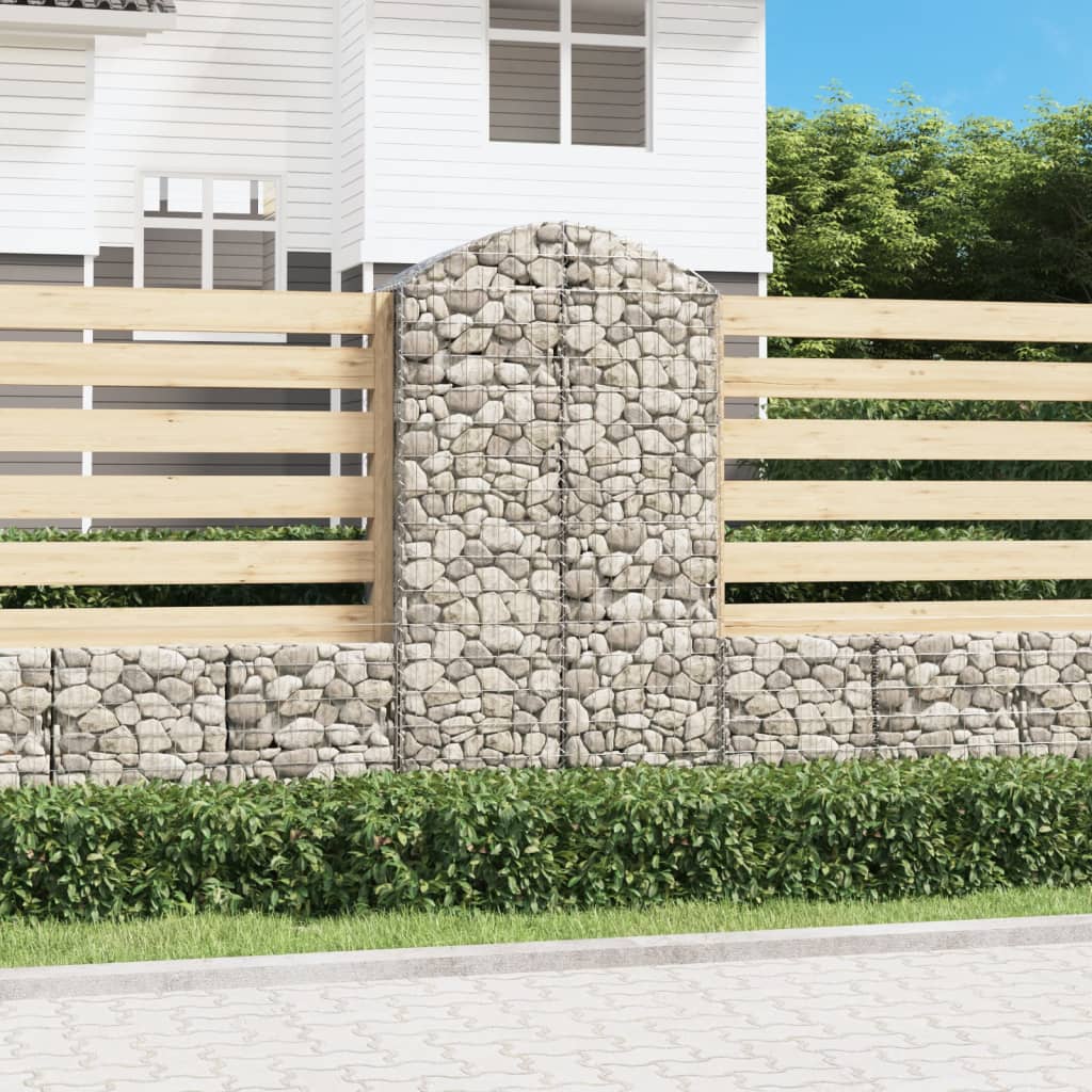 buet gabionkurv 100x50x180/200 cm galvaniseret jern
