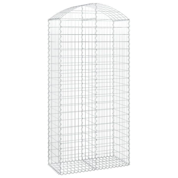 buet gabionkurv 100x50x200/220 cm galvaniseret jern