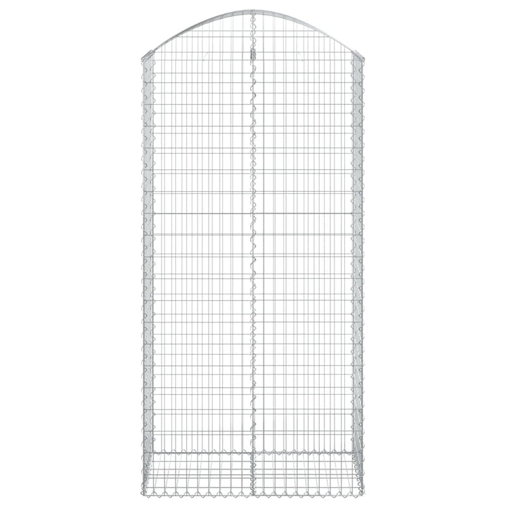 buet gabionkurv 100x50x200/220 cm galvaniseret jern