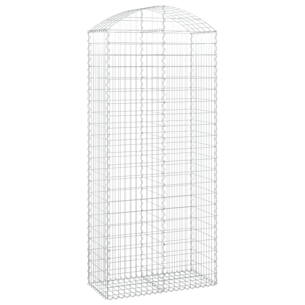 buet gabionkurv 100x50x220/240 cm galvaniseret jern