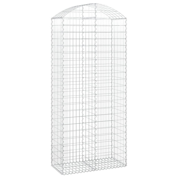 buet gabionkurv 100x50x220/240 cm galvaniseret jern