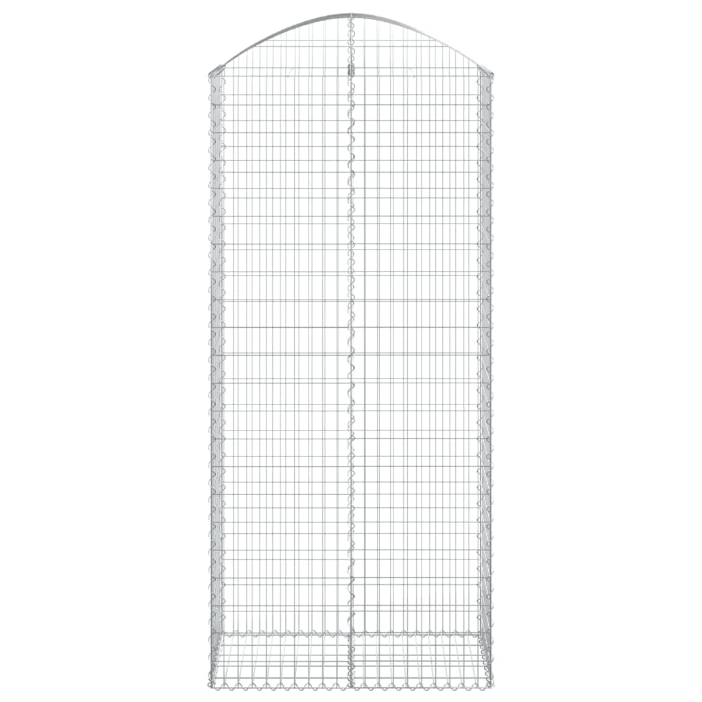 buet gabionkurv 100x50x220/240 cm galvaniseret jern