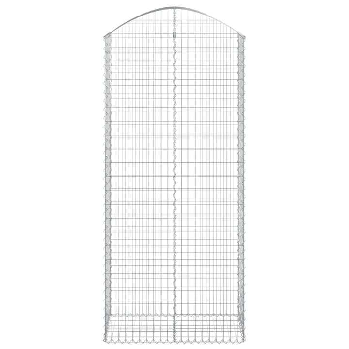 buet gabionkurv 100x50x220/240 cm galvaniseret jern