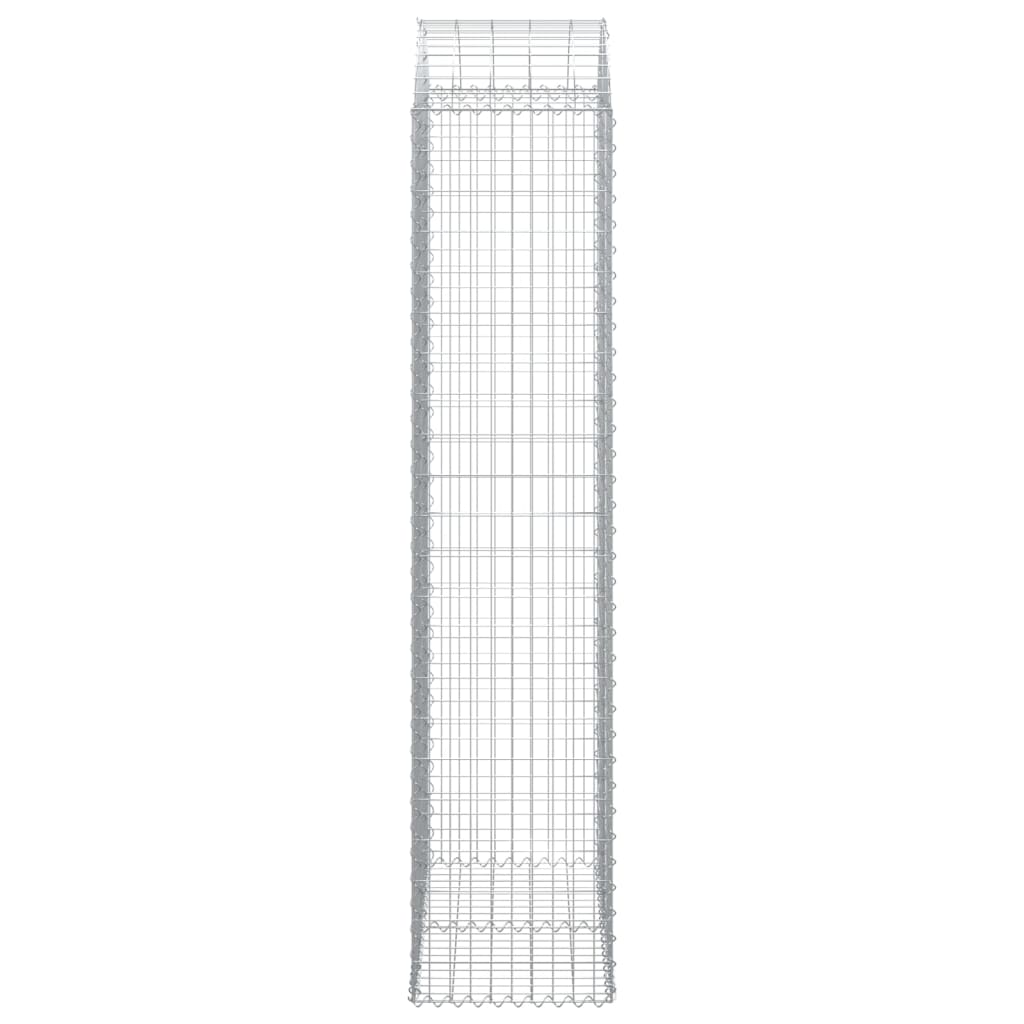 buet gabionkurv 100x50x220/240 cm galvaniseret jern