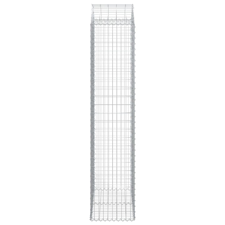 buet gabionkurv 100x50x220/240 cm galvaniseret jern