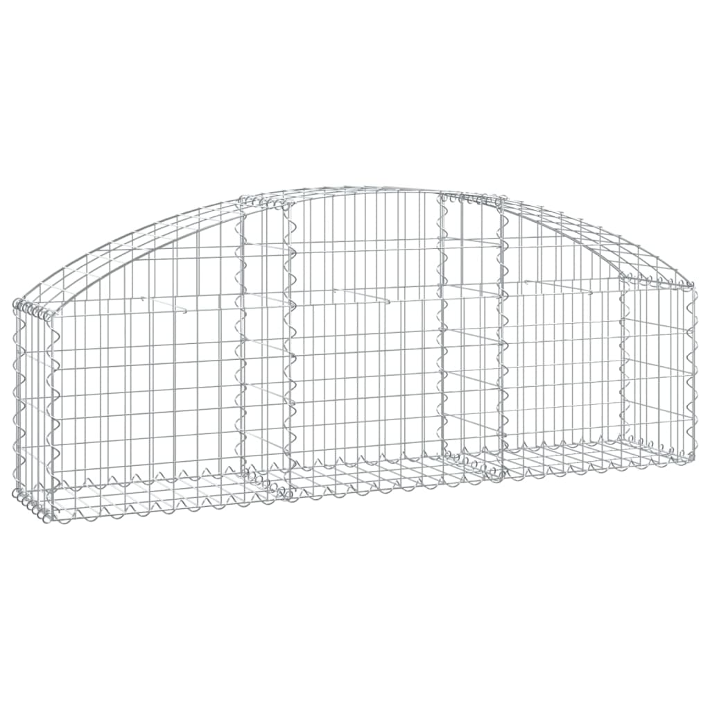 buet gabionkurv 150x30x40/60 cm galvaniseret jern