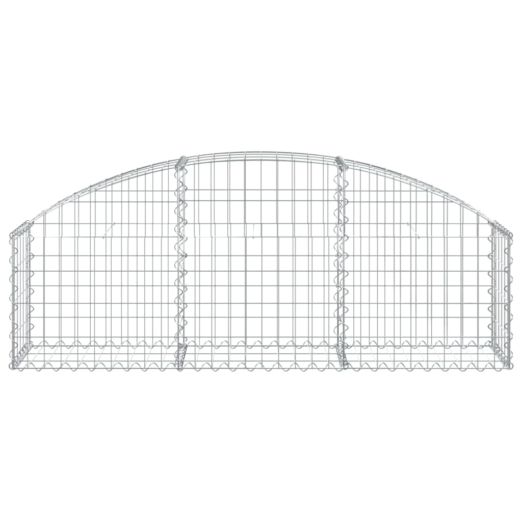 buet gabionkurv 150x30x40/60 cm galvaniseret jern