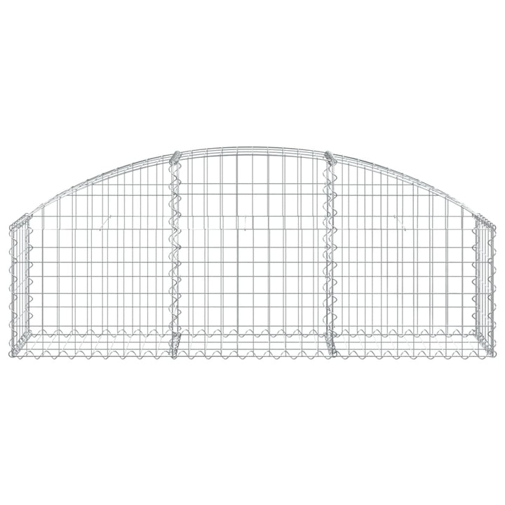 buet gabionkurv 150x30x40/60 cm galvaniseret jern