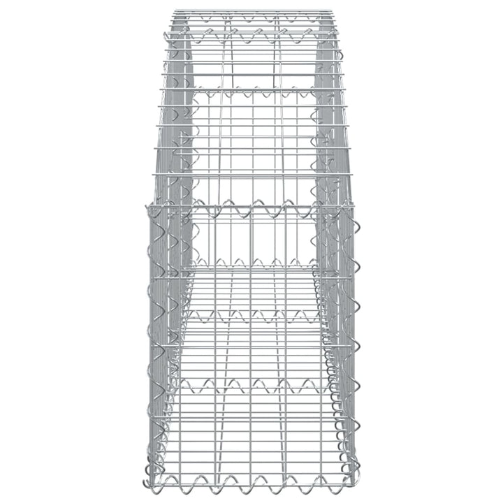 buet gabionkurv 150x30x40/60 cm galvaniseret jern