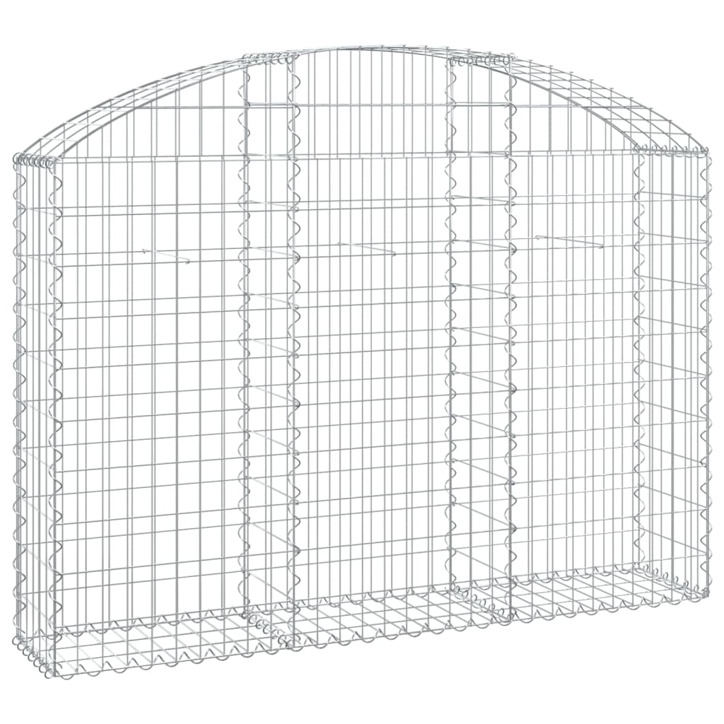 buet gabionkurv 150x30x100/120 cm galvaniseret jern