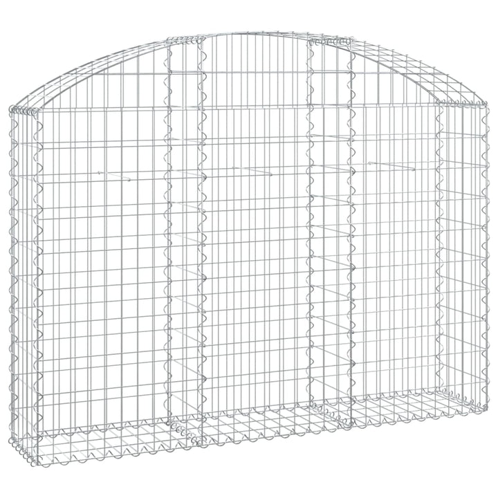buet gabionkurv 150x30x100/120 cm galvaniseret jern