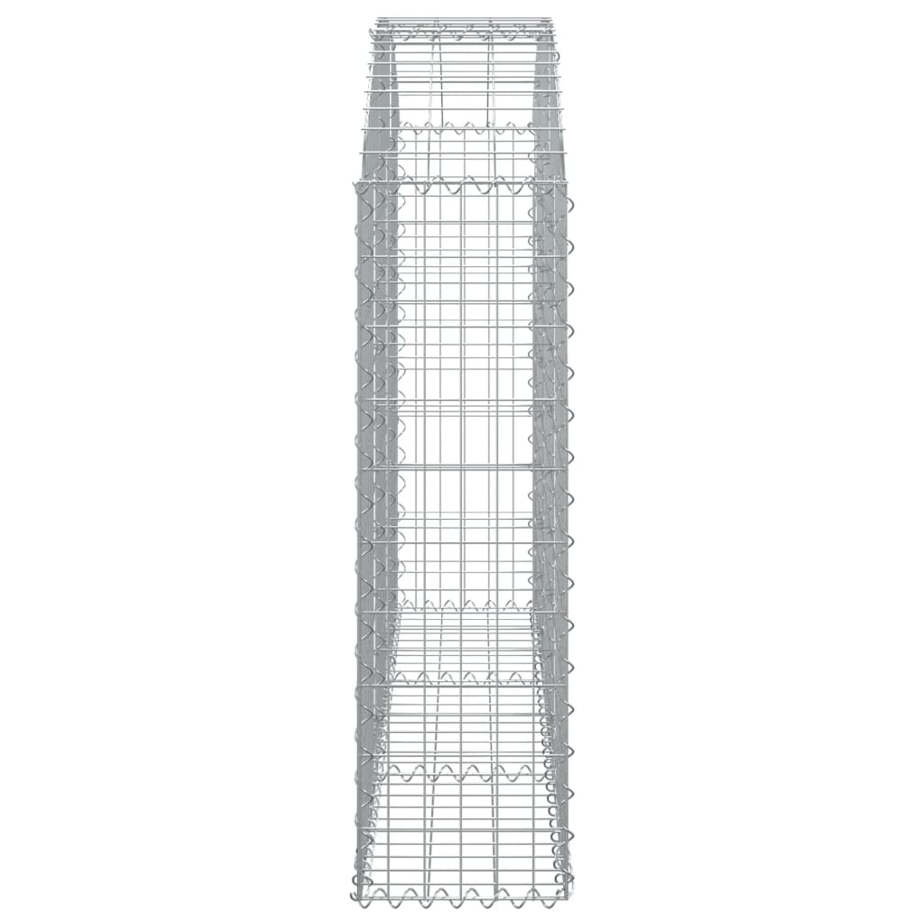 buet gabionkurv 150x30x100/120 cm galvaniseret jern