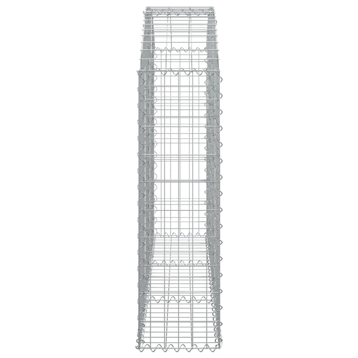buet gabionkurv 150x30x100/120 cm galvaniseret jern