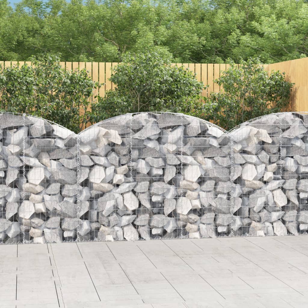 buet gabionkurv 150x30x100/120 cm galvaniseret jern