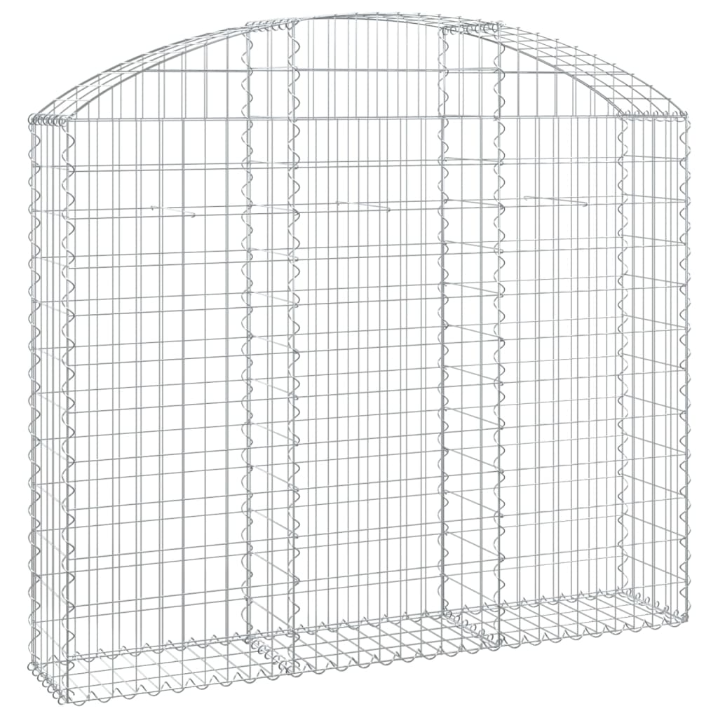 buet gabionkurv 150x30x120/140 cm galvaniseret jern