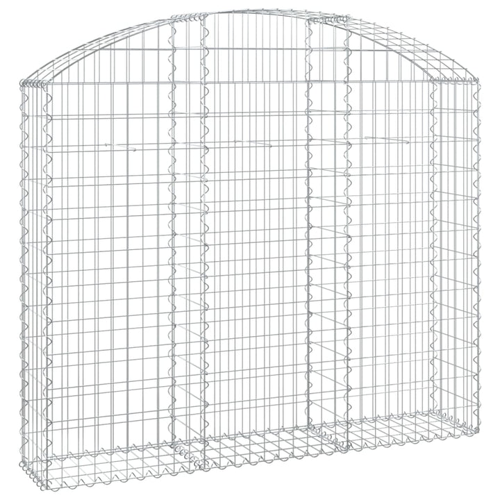 buet gabionkurv 150x30x120/140 cm galvaniseret jern