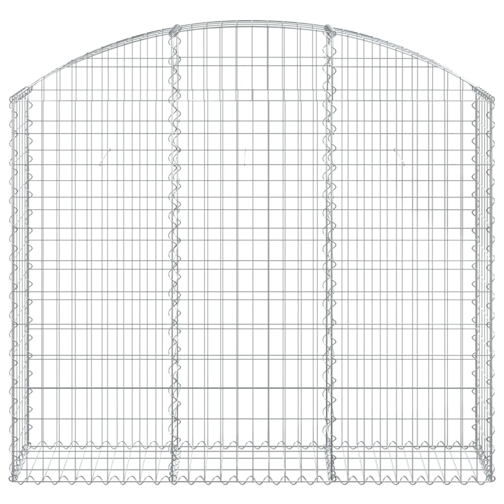 buet gabionkurv 150x30x120/140 cm galvaniseret jern