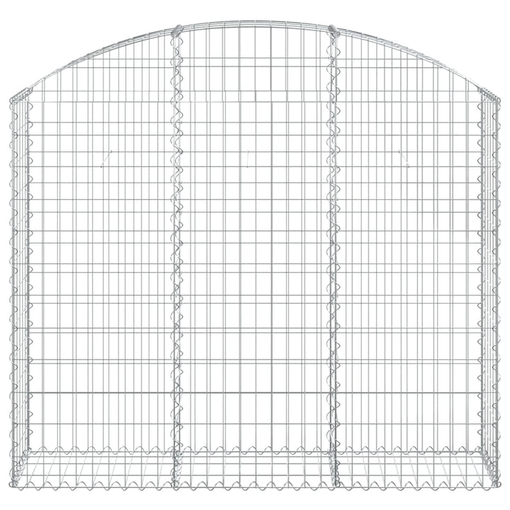 buet gabionkurv 150x30x120/140 cm galvaniseret jern