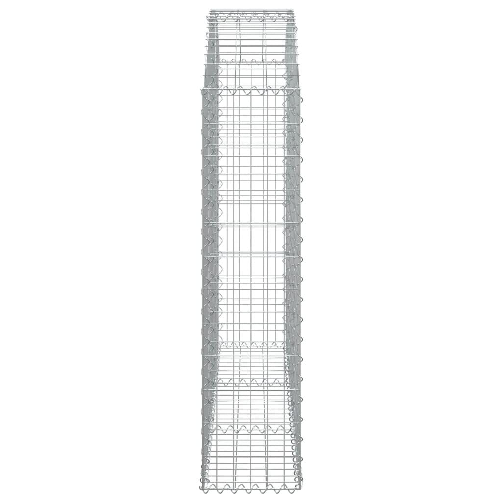 buet gabionkurv 150x30x120/140 cm galvaniseret jern