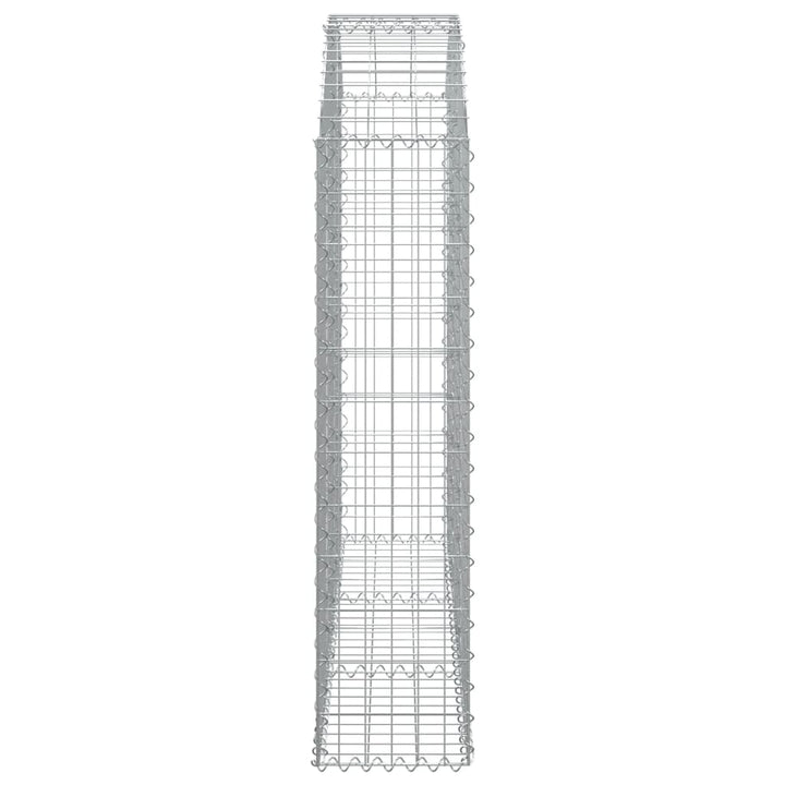 buet gabionkurv 150x30x120/140 cm galvaniseret jern