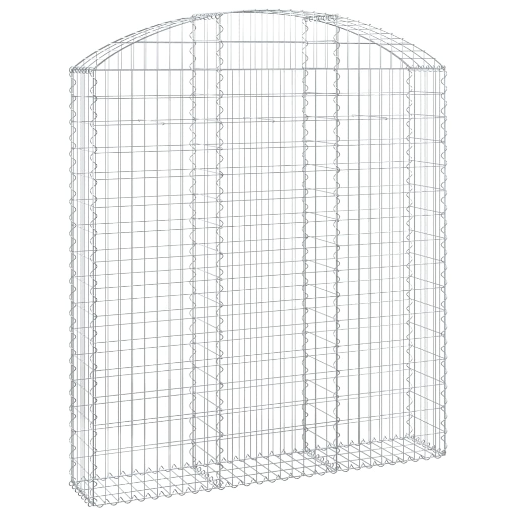 buet gabionkurv 150x30x160/180 cm galvaniseret jern
