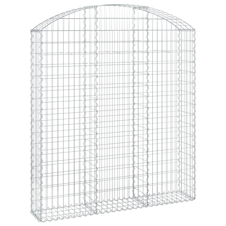 buet gabionkurv 150x30x160/180 cm galvaniseret jern