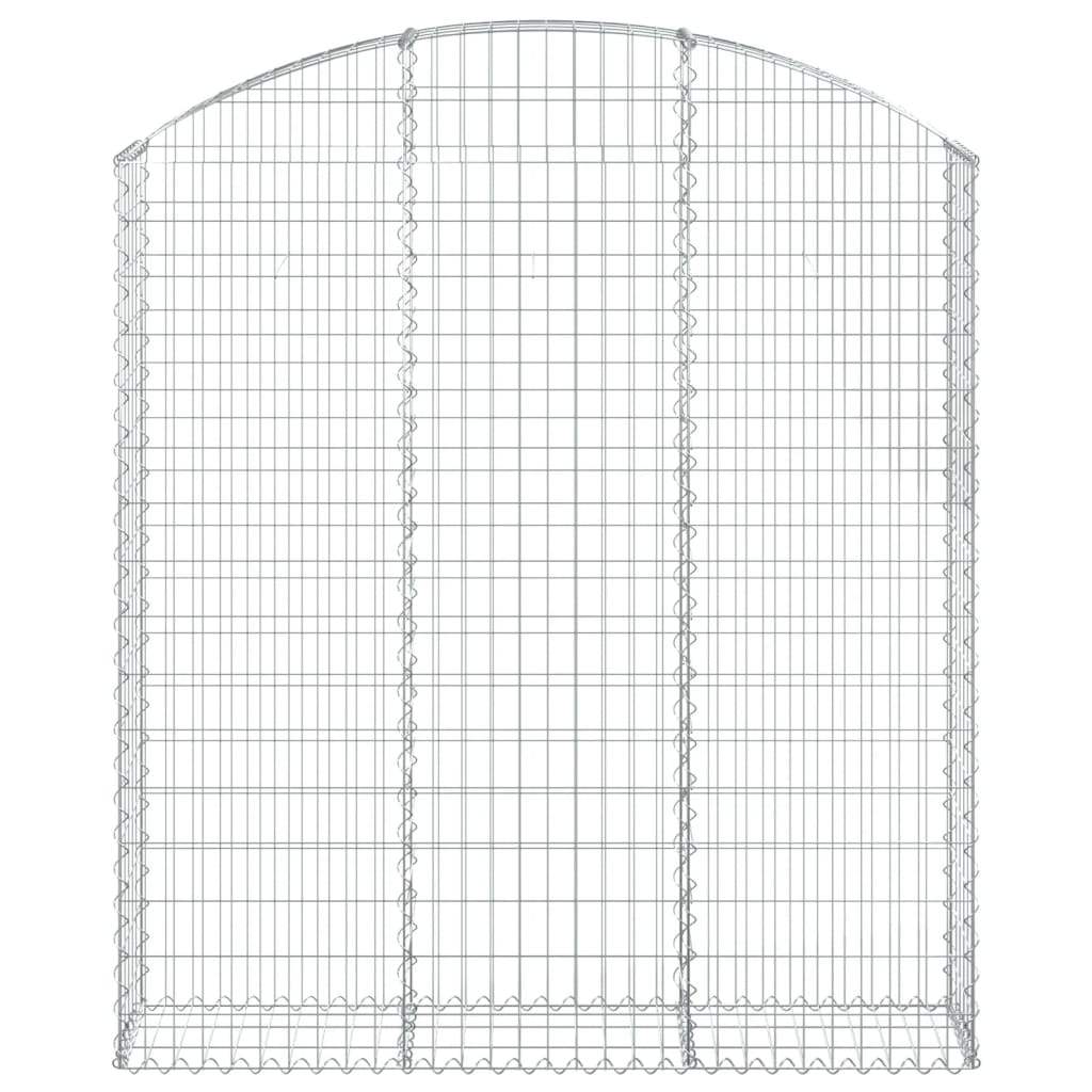 buet gabionkurv 150x30x160/180 cm galvaniseret jern