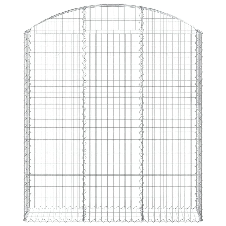 buet gabionkurv 150x30x160/180 cm galvaniseret jern