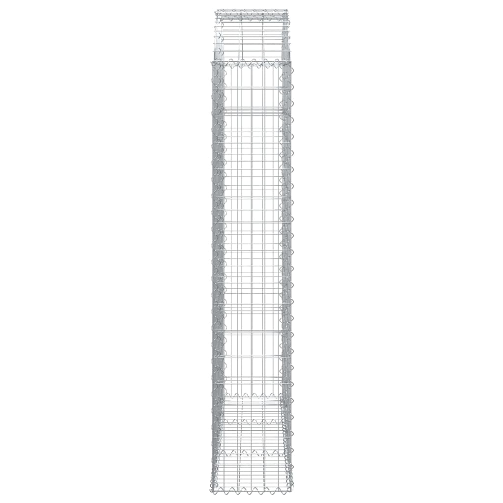 buet gabionkurv 150x30x160/180 cm galvaniseret jern