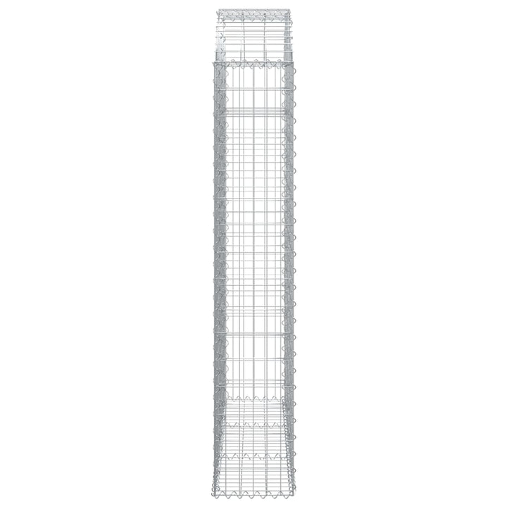 buet gabionkurv 150x30x160/180 cm galvaniseret jern