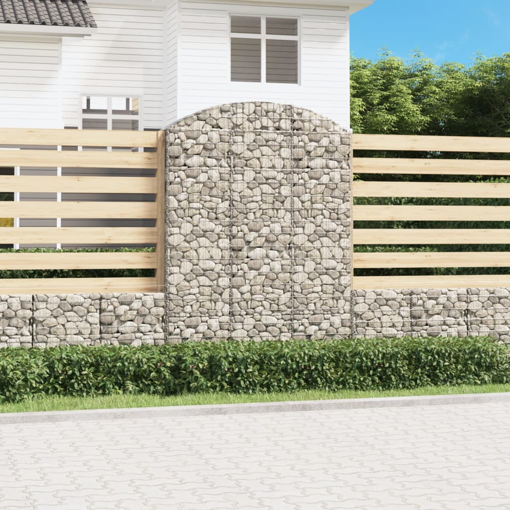 buet gabionkurv 150x30x200/220 cm galvaniseret jern