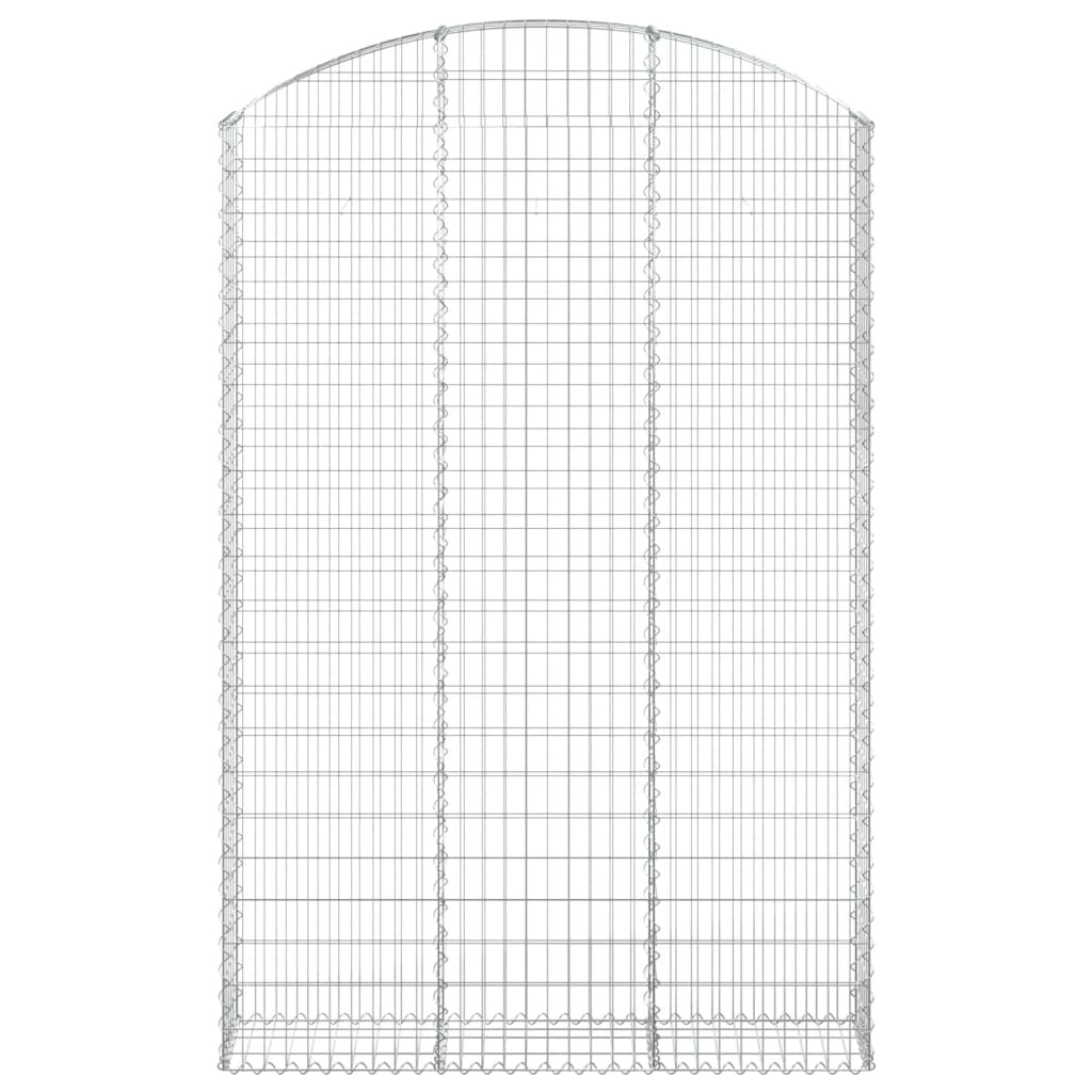 buet gabionkurv 150x30x220/240 cm galvaniseret jern
