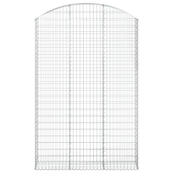 buet gabionkurv 150x30x220/240 cm galvaniseret jern