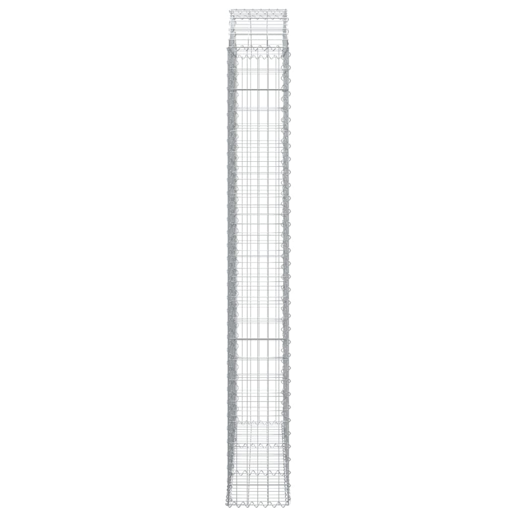 buet gabionkurv 150x30x220/240 cm galvaniseret jern