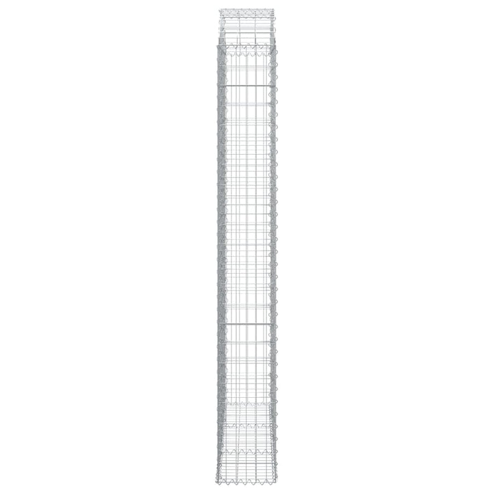 buet gabionkurv 150x30x220/240 cm galvaniseret jern