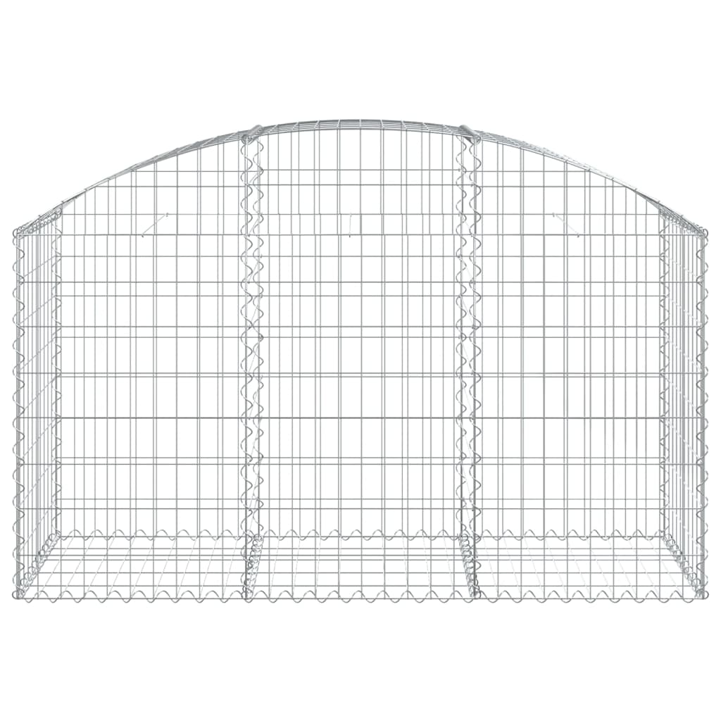 buet gabionkurv 150x50x80/100 cm galvaniseret jern