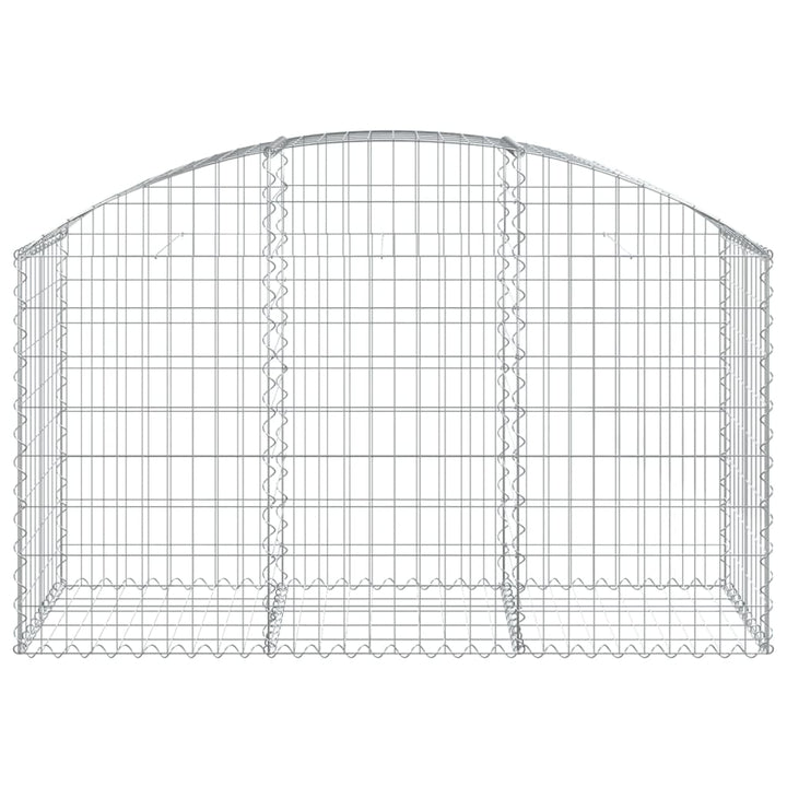 buet gabionkurv 150x50x80/100 cm galvaniseret jern