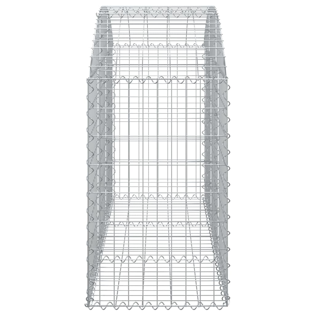 buet gabionkurv 150x50x80/100 cm galvaniseret jern