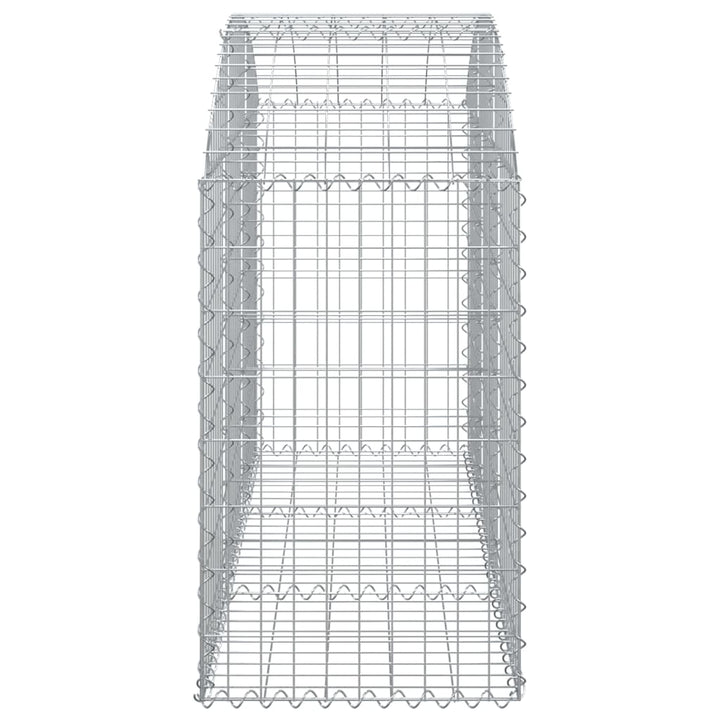 buet gabionkurv 150x50x80/100 cm galvaniseret jern