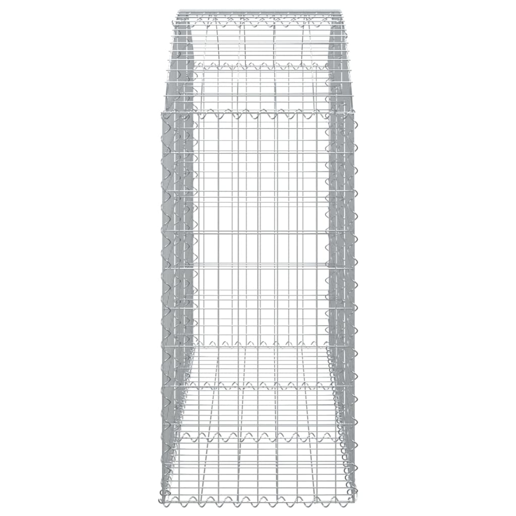 buet gabionkurv 150x50x100/120 cm galvaniseret jern