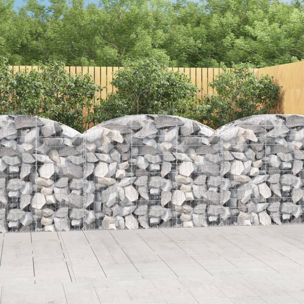 buet gabionkurv 150x50x100/120 cm galvaniseret jern