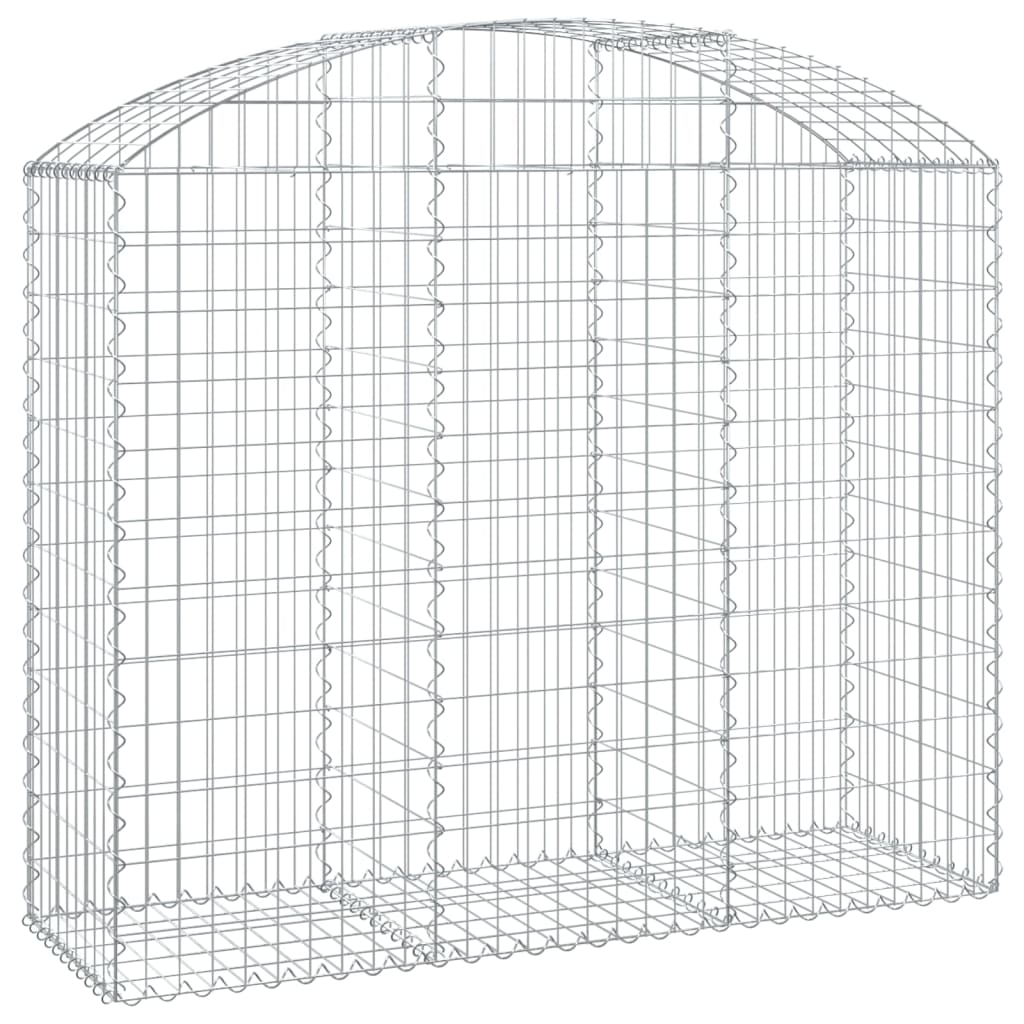 buet gabionkurv 150x50x120/140 cm galvaniseret jern