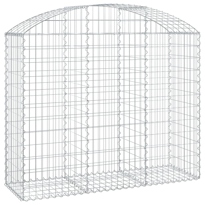 buet gabionkurv 150x50x120/140 cm galvaniseret jern