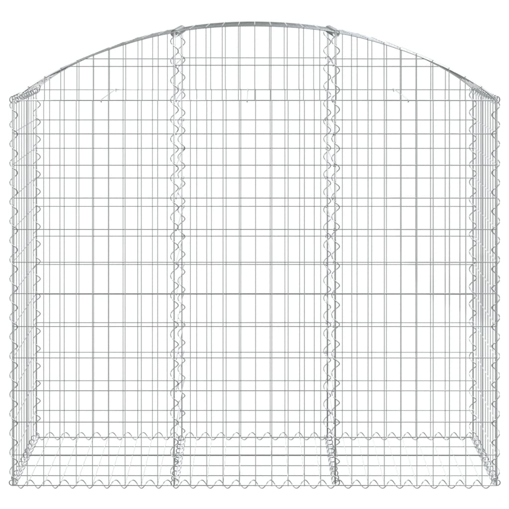 buet gabionkurv 150x50x120/140 cm galvaniseret jern