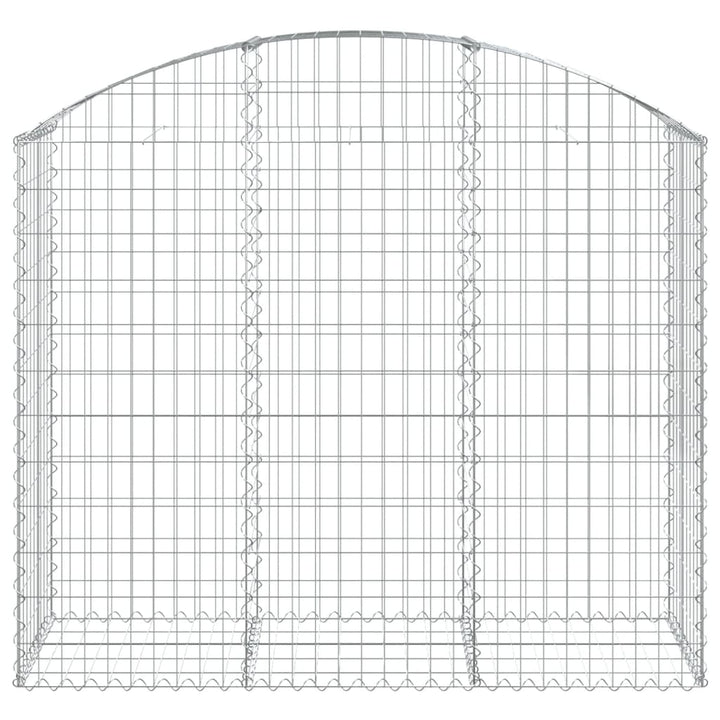 buet gabionkurv 150x50x120/140 cm galvaniseret jern